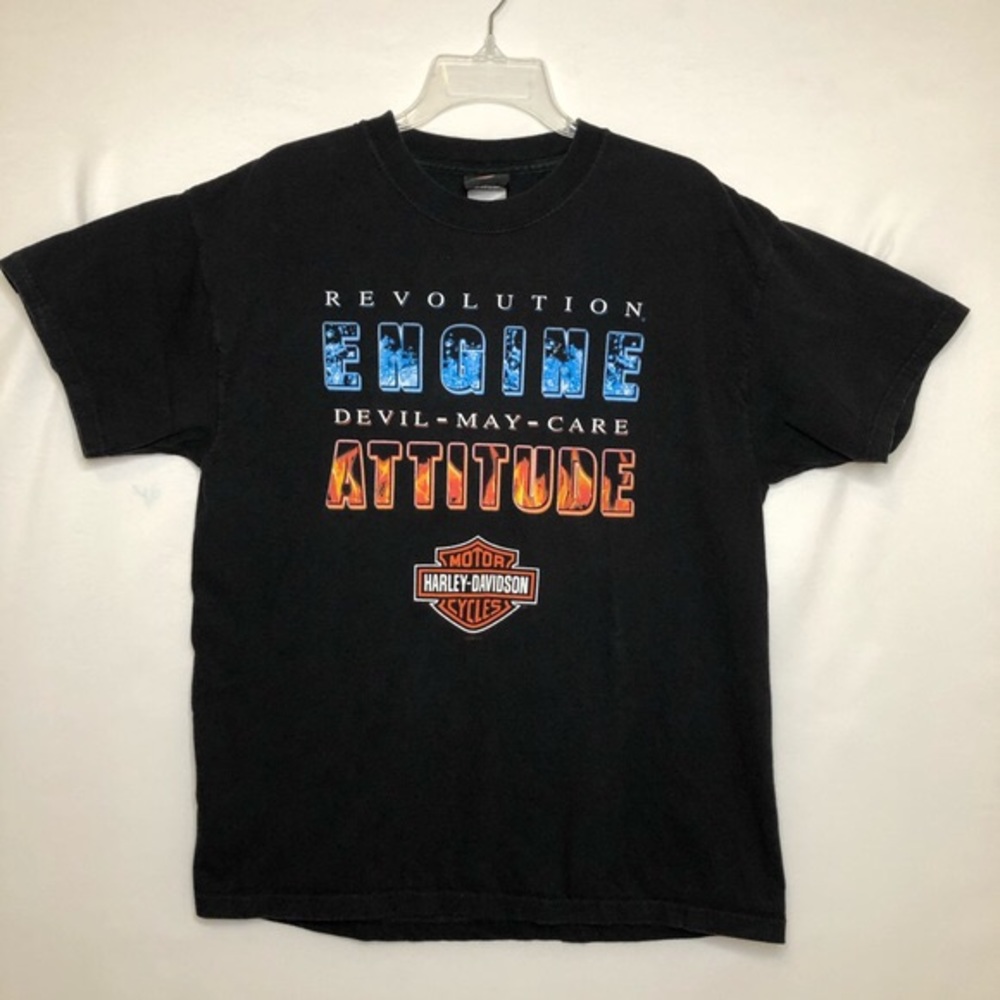 VINTAGE HARLEY DAVIDSON Black Short Sleeve Tee Shirt